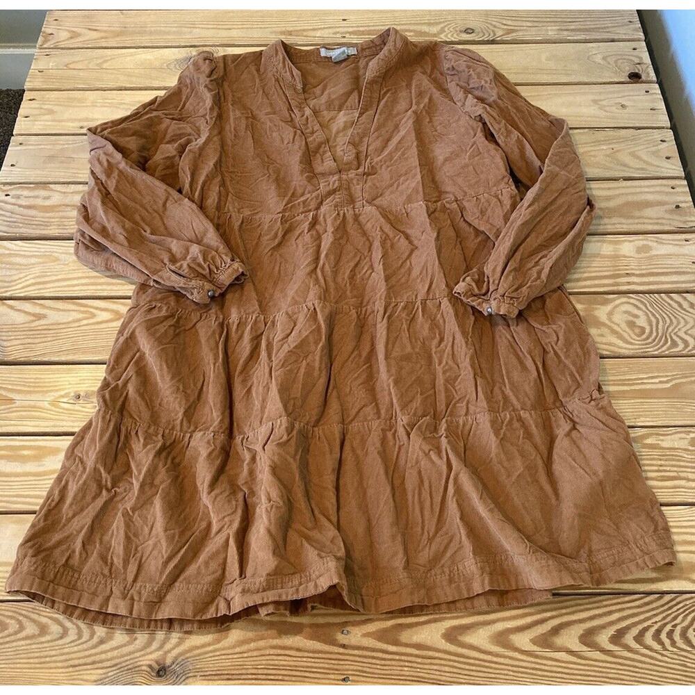 Lucky Brand Corduroy Dress Size Large Women’s Brown